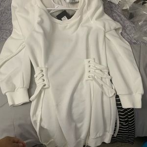 White fashionova sweater dress